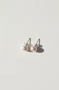 7mm White Pearl Stud Earrings