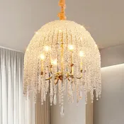 6 Light Crystal Pendant Chandelier