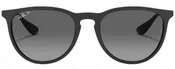 B110 RAY-BAN ERIKA RB4171F 622/T3 54 RUBBER BLACK  LIGHT GRAY GRADIENT GRAY
