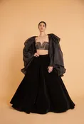 Black Organza Bauble Opera Jacket-Corset-Skirt