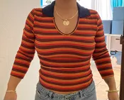 Roommates Orange v-neck