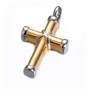Ice City Stainless Steel Cross Jewelry For Ashes Necklace Keepsake Memorial Pendant with Chain Necklace for Men