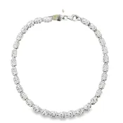 10K White Gold 4mm Diamond Cut Bracelet