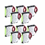 10pc Exell Custom 3.6V 800mAh NiMH AAA Pack with 6.0" 26AWG Open Wires