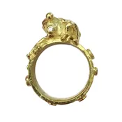 18K Frog Ring — Hughes Bosca