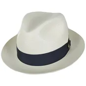 14 Center Pinch Shantung Straw Fedora Hat