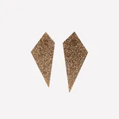Large Gold Glitter Shard Earrings