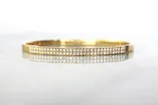 Classic Diamond and Gold Bangle (Multiple Colors)