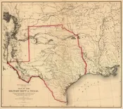 Map of the military dep't of Texas