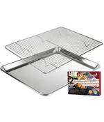 Jelly Roll Aluminum Cookie Pan Tray and Cooling Rack
