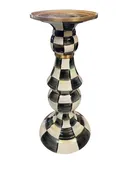11" MAcKenzie Childs Courtly Check Large Pillar Candle Holder (2 available)