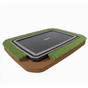 17ft x 12ft North Inground Trampoline Kit – Gray