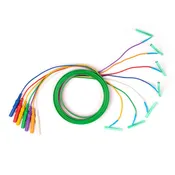 Color-Coded Bent Subdermal Needle Electrode Set, 27GA, 12mm, 2.5m (8ft) — Box of 20