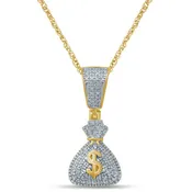 10K 0.19-0.22CT D-MONEY BAGS CHARM