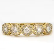 10K Gold Diamond Ring| 0.50 CT TDW| 2.19 Grams| Size 6.5″- R13487B