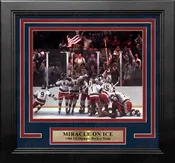 1980 USA Miracle on Ice Olympic Hockey Framed & Matted Photo