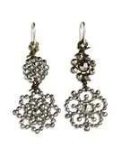 Antique Cut Steel Button Earrings