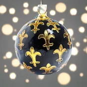 Fleur de Lis All Over Black BG