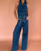 All About Her Denim Jumpsuit - Medium Wash