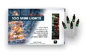 100 Green Light Set, White Wire