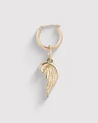 Angel Wing Pendant Earring - Gold