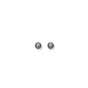 14K Black Pearl Earrings, 7mm