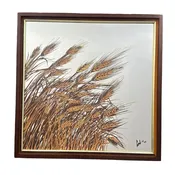 1970s Wheat Mirror