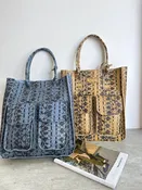Python Artisano Genuine Leather Shopper