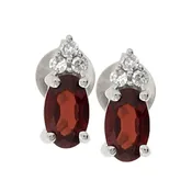 10K Birthstone Earrings – Garnet – January