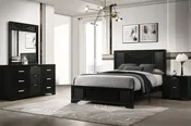 Alexis 4-Piece Queen Bedroom Set, Bed, Dresser, Mirror, Nightstand