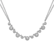 Alternating Diamond Disc Necklace