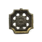 Antique Square Floral Ring Pulls