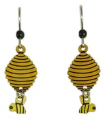 Bee Hive and Bee Earrings, Sienna Sky