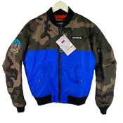 Avirex Men Camo Bomber Jacket US S Military Olive Flight Garment