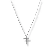 0.57 tcw Natural Diamond Cross Pendant Necklace