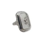 ART DECO 14K CAMPHOR RING