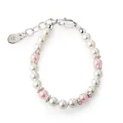 Addie | Sterling Silver | Pink & Pearl Bracelet
