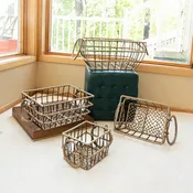 Iron Jute Rectangular Baskets