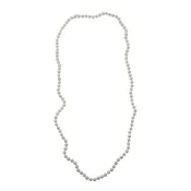1001 Extra Long Freshwater Pearl Beaded Sterling Silver Necklace