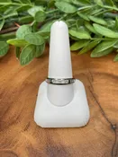 10kt White Gold Diamond and Sapphire Band