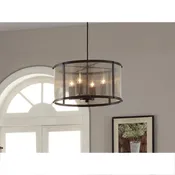 17" Dia. Pendant Antique Bronze/Mesh Shade