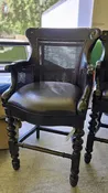 2 BLACK CAIN LEXINGTON BAR STOOL SET