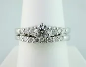 14k diamond wedding set