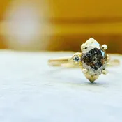 Salt & Pepper Diamond Ring — g jewelry