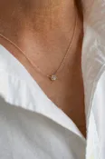0.20ct Bezel Diamond Necklace in Yellow Gold — Lewis Jewelers