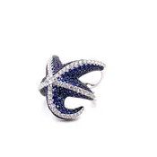 Blue Starfish Ring