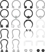 16 Gauge Assorted Septum Rings