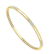 1/2 CT Marquise Shaped Pave Diamond Flexi Bangle