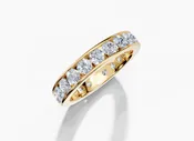 14KT NATURAL Diamond Round 0.10Carat  G/H color SI clarity Channel US-8 product size Band