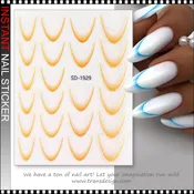 NAIL STICKER Gradient French Line, Orange #SD1929